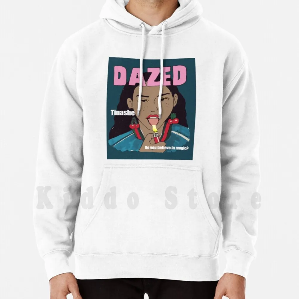 Худи Dazed T с длинным рукавом обложка журнала и спутанная надписью Cherry Tinashe модная