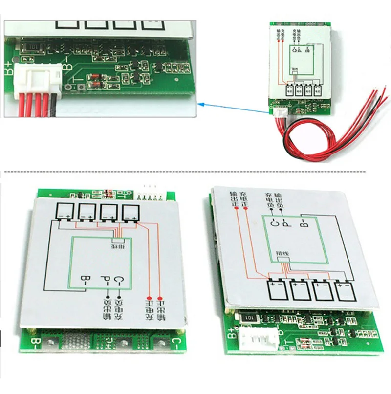 4S 12V 100A BMS LiFePo4 Защитная печатная плата литий-железо-фосфатной батареи с