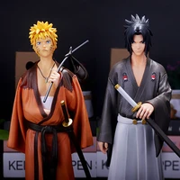 2kinds 31cm naruto sasuke kimono naruto action figure kawaii anime figure anime childrens gifts sasuke