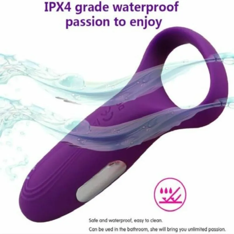 Мужское вибрирующее кольцо 7 скоростей Вибратор для пениса водонепроницаемый