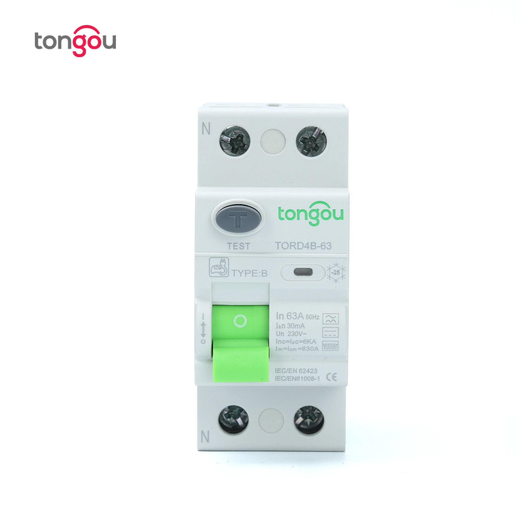 Выключатель тока утечки на землю TONGOU RCCB RCD 2P 63 А 30 мА 300 тип B 6 ка | Обустройство дома