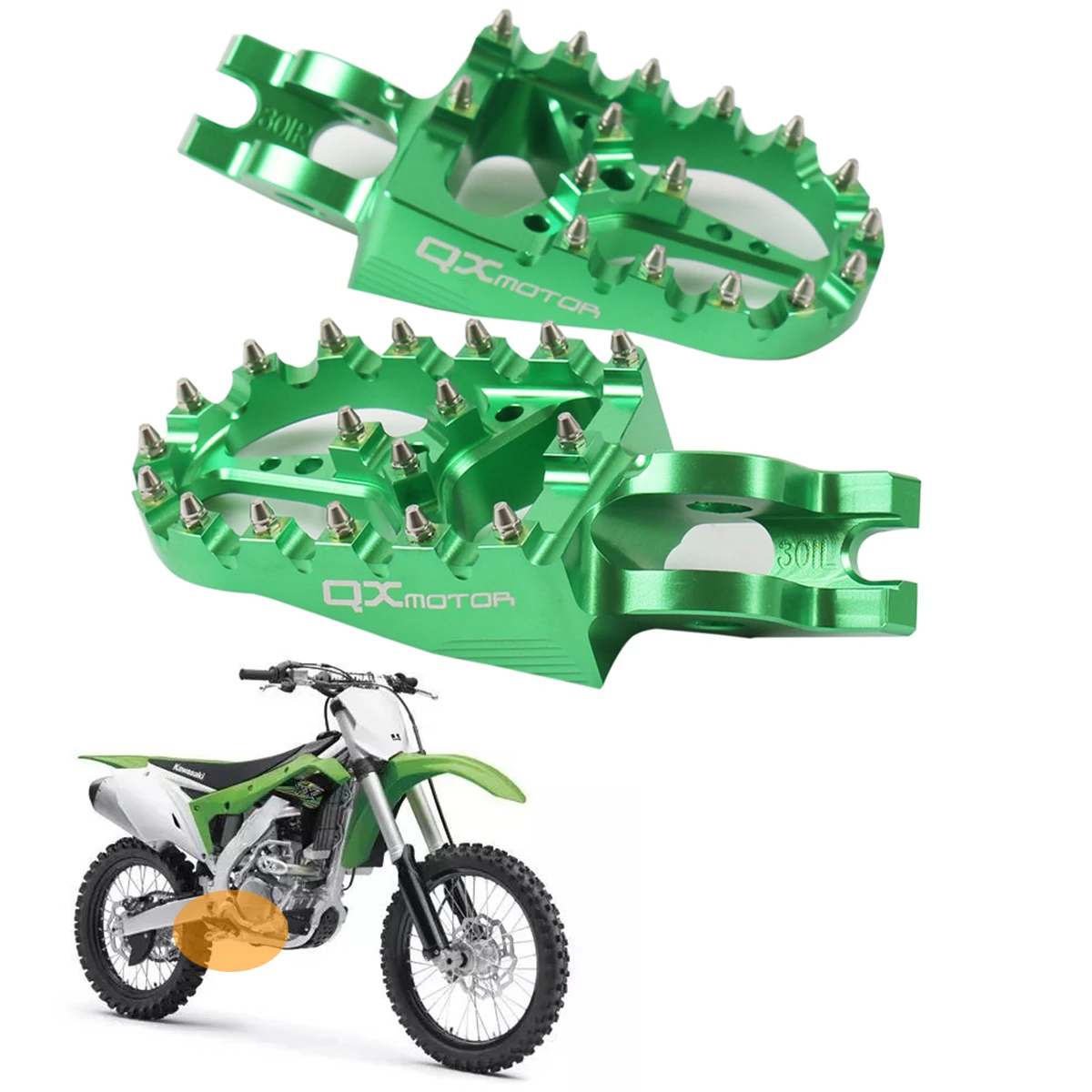 

CNC Aluminium MX Foot Pegs Rests Pedals Footpegs For Kawasaki kx250f 2006-2016 kx450f 2007-2016 klx450r 2008-2013 2007 2009 2010