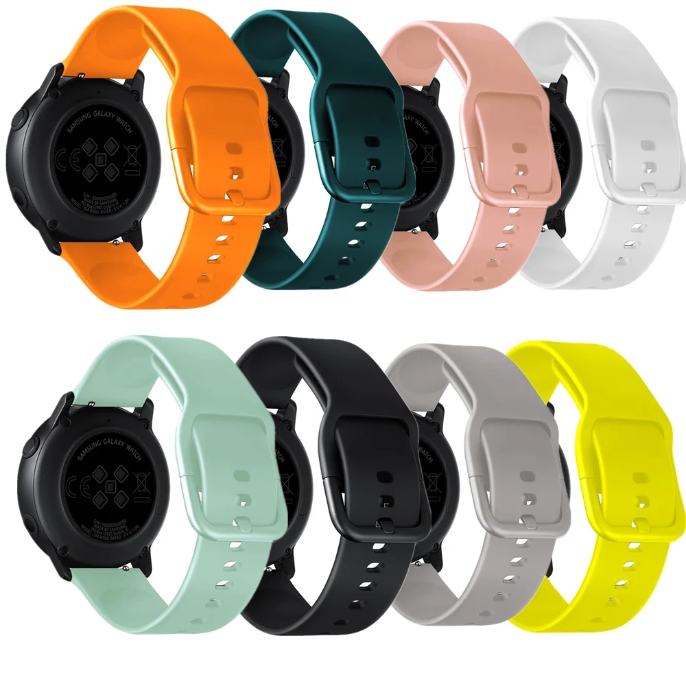 

Sports Silicone Band for Samsung Galaxy Huawei GT Smart Watch Replacement 20 22MM Watchbands Bracelet 46MM Buckle Strap