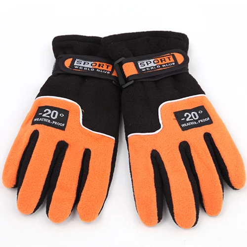 Women Orange 1 пара, мужские и женские зимние спортивные перчатки, ультра-светильник, флисовые перчатки для катания на лыжах, ветрозащитные мотоциклетные перчатки для альпинизма, велоспорта - Цвет: Women Orange