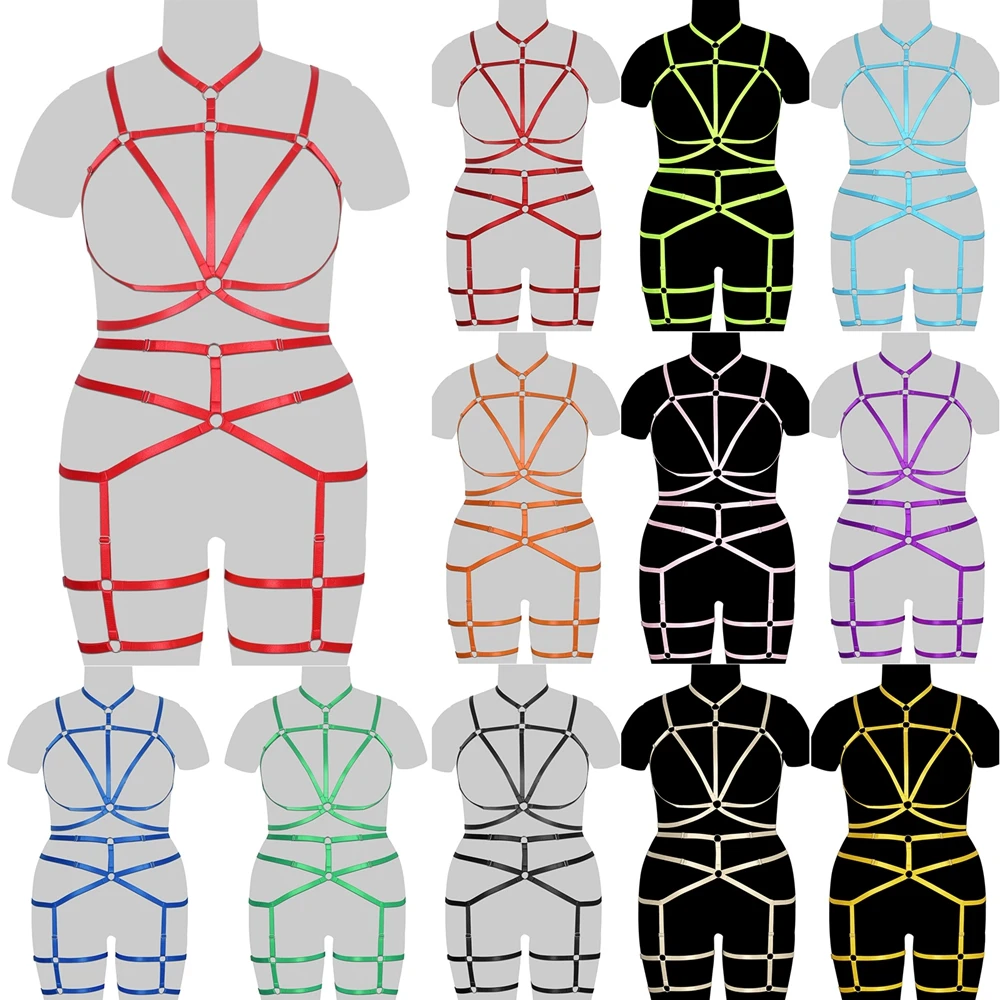 

Подвязки для тела, подвязки, пояс, сексуальный бюстгальтер с вырезами, эротическое нижнее белье, готическое женское белье, набор ремней