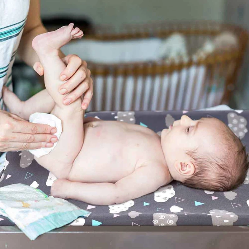 Almohadilla de cambio de pa&ntilde;al para beb&eacute;, colch&oacute;n impermeable suave para beb&eacute;, S&aacute;bana de cama, cubierta de esterilla de cambio infantil-4