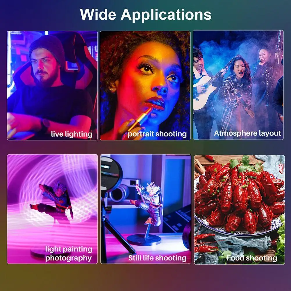 

Led Light R66 36pcs Bi-color Temperature + 30pcs Rgb Rgb Video Light With Soft Camera Led Portable Mini Light Diffuser Phot W8J5