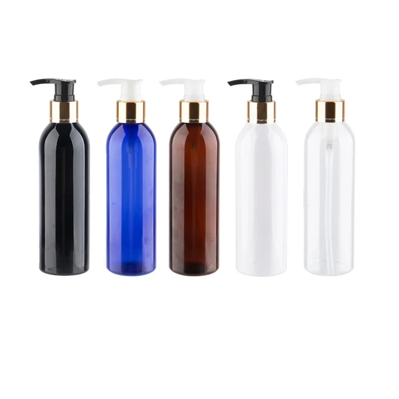 

30pcs 250ml blue/black/transparent Plastic emulsion pump plastic PET bottle for cosmetics packaging,shampoo lotion container
