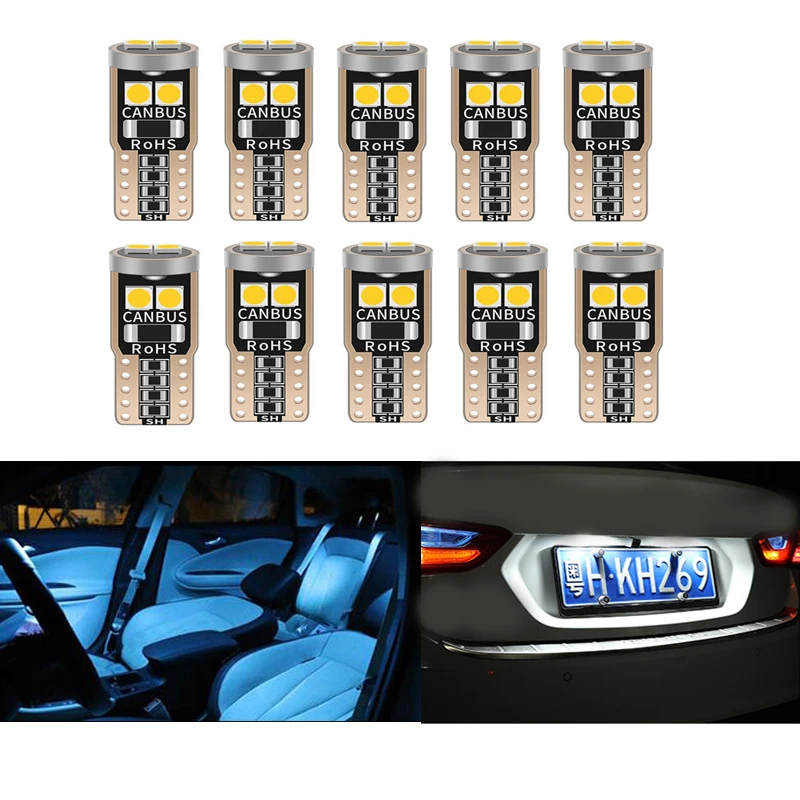 T10 W5W светодиодный светильник CANBUS для парковки для Nissan Qashqai J11 X-Trail t31 t32 kicks Tiida Pathfinder Murano Note, Juke