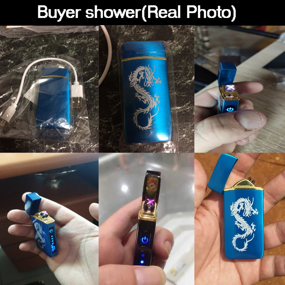 

Double-powered USB firing loaded contact mobile control with a cigarette laser beam LED lighters electric lighter