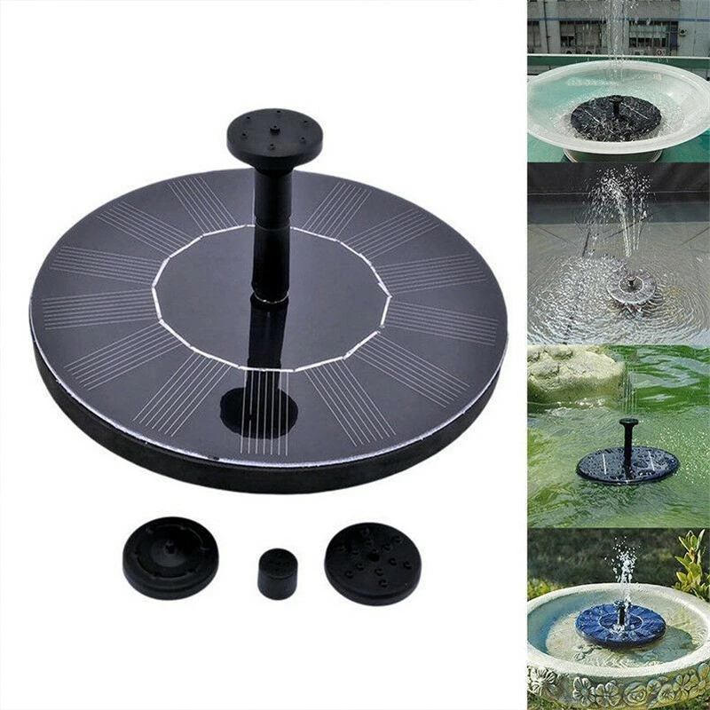 

Solar Powered Mini Water Fountain Pool Pond Floating for Bird Bath Patio Landscape Outdoor Garden Decoration