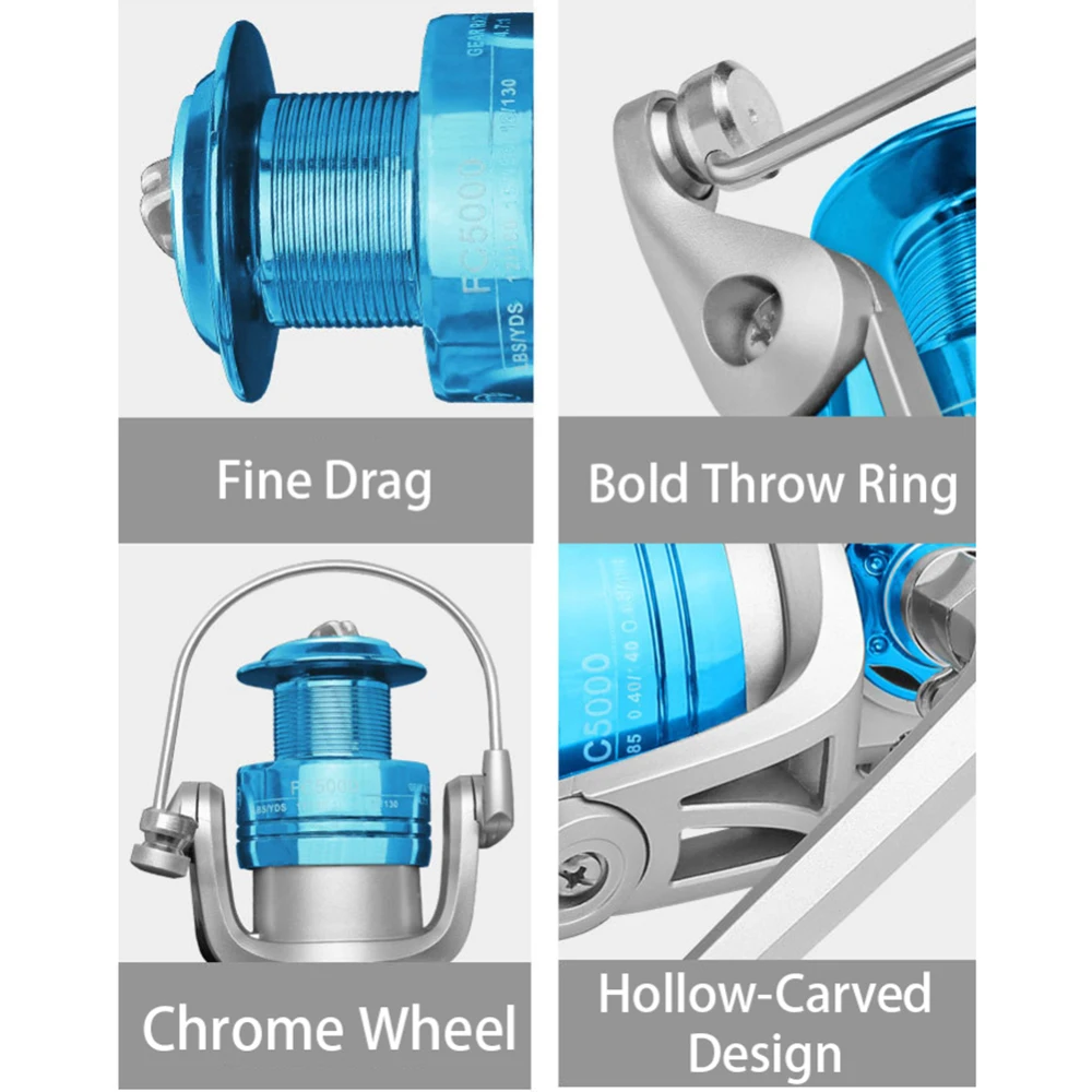 Рыболовная катушка для спиннинга 10 + 1 подшипник металлическая | Спорт и