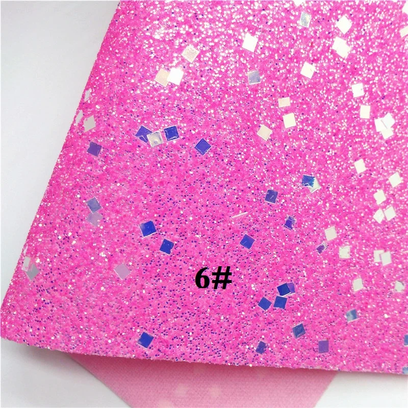 6 Glitterwishcome 21X29 см А4 Размер синтетическая кожа, неоновая массивная блестящая кожа, искусственная ткань из искусственной кожи винил для бантов, GM562A - Цвет: 6