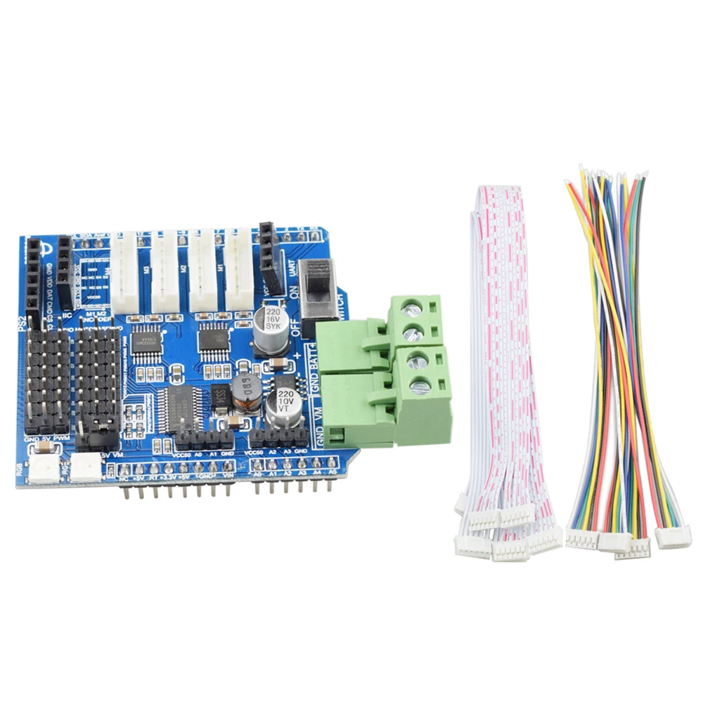 4-канальная Защитная плата двигателя для Arduino UNO R3 Mecanum 6-12 В шасси колесного робота