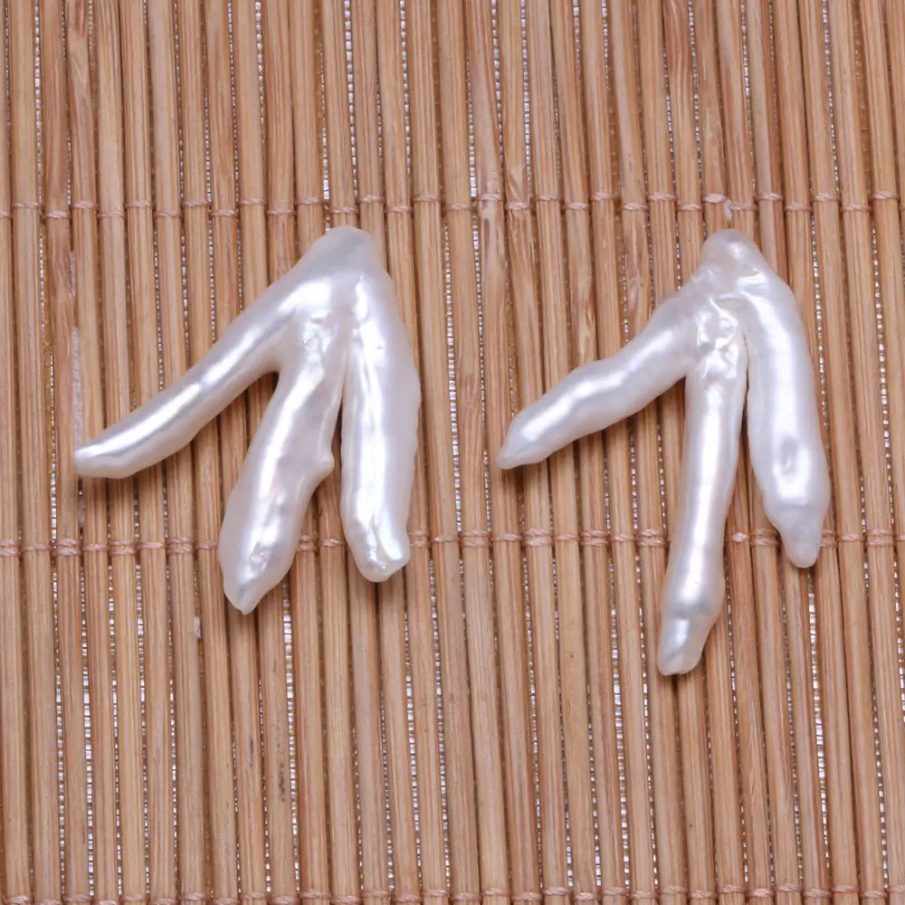 Бусины Из Натурального пресноводного жемчуга в форме куриной лапы россыпью