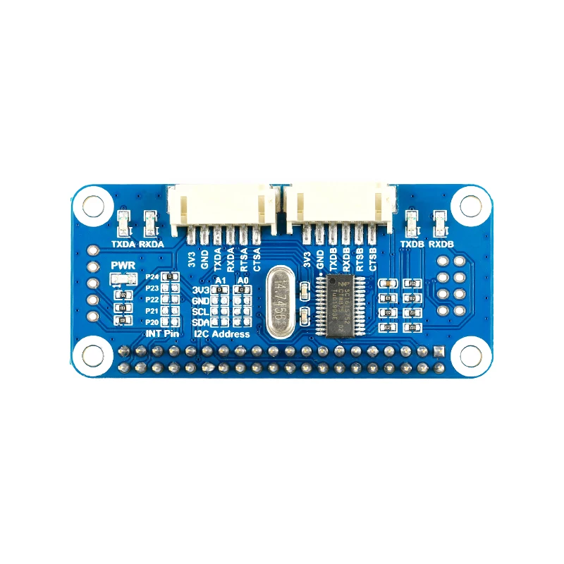 Raspberry Pi 2B/3B+/4B Zero W Serial Port Expansion Development Board Module Onboard SC16IS752 IIC I2C SPI Interface |