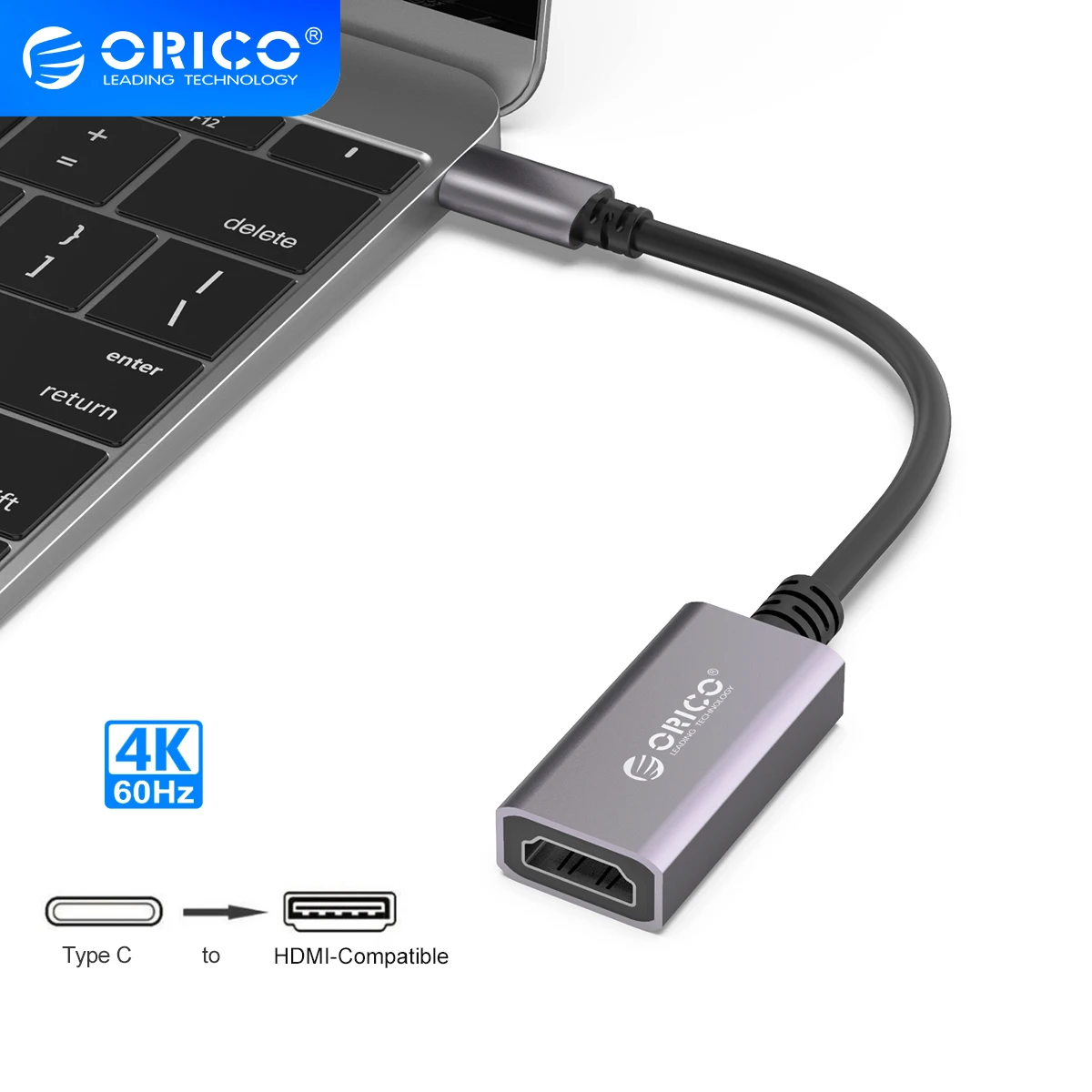 

ORICO USB C to HDMI-compatible Cable 4K 60Hz Type C to VGA Adapter Video Capture Converter Device For MacBook Switch Projector