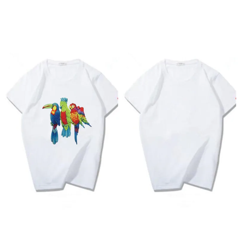 

Fashion Cartoon Patch DIY Clothes 20CM Parrot Stickers Thermal Transfer Printing T shirt Women iron on patches for clothing