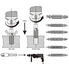 6 шт.компл. быстрорежущая сталь, экстракт поврежденных винтов или поврежденные головки, устройство для удаления поврежденных деревянных болтов, инструмент для сверления винтов