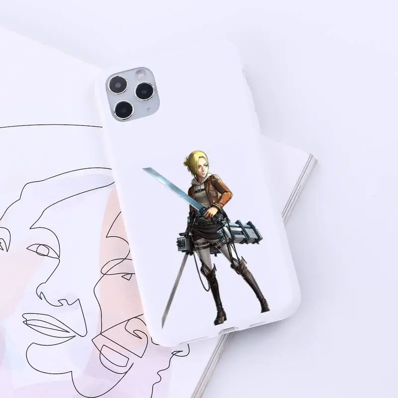 

Attack on titan Japan anime Phone Case Candy Color for iPhone 6 7 8 11 12 s mini pro X XS XR MAX Plus