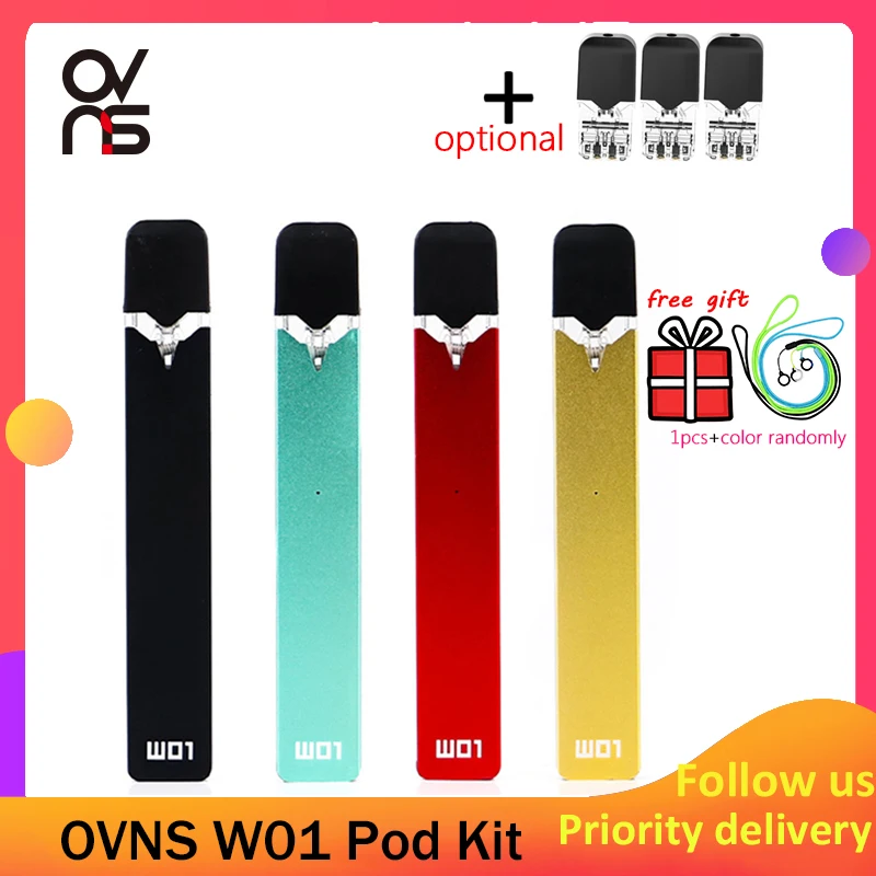 Новейший оригинальный OVNS W01 Pod Vape комплект светодиодный индикатор питания