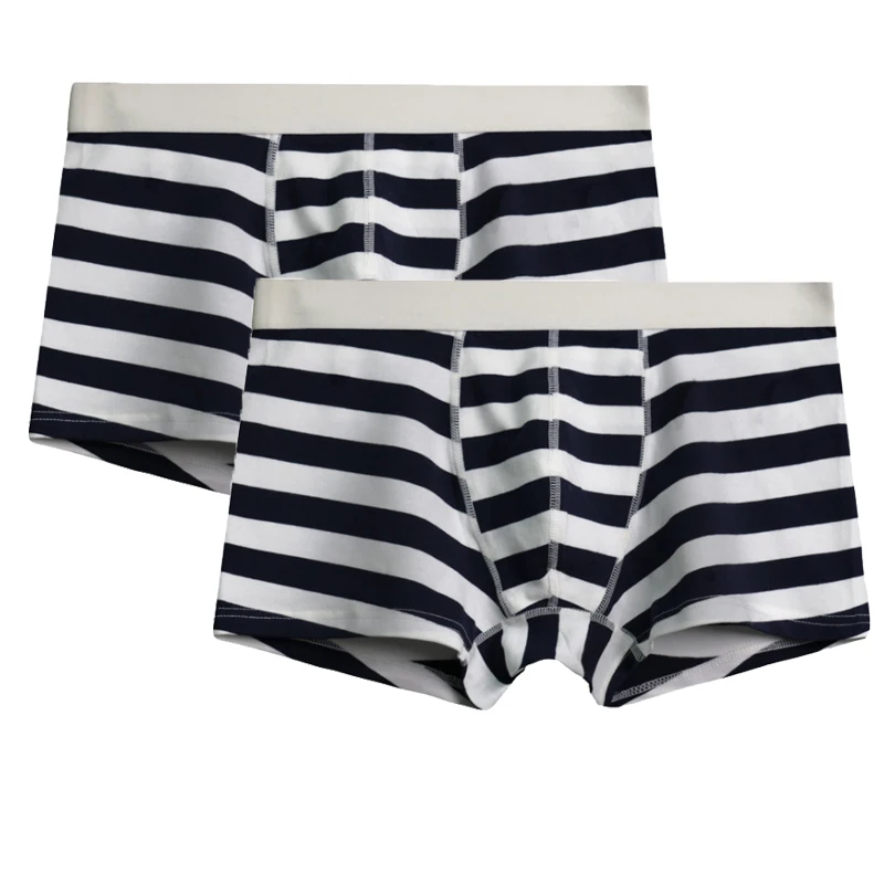 2 шт./лот хлопковое Мужское нижнее белье мужские боксеры трусы Стрейчевые дышащие