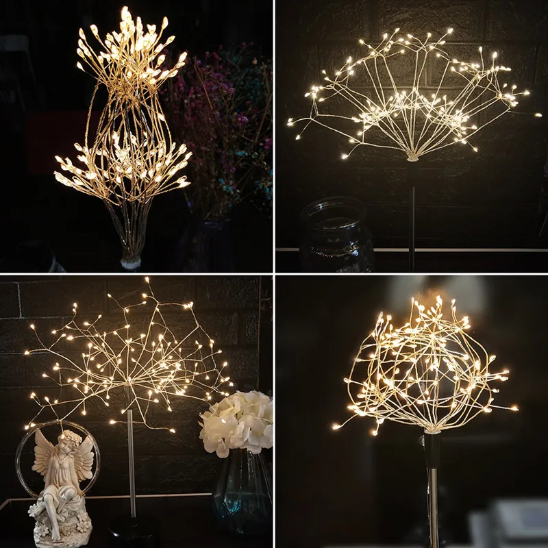 LED Fairy Christmas Firework Light Desktop Decoration Table Lamp USB/Battery-powered Garden Dining Lamps Bedroom Bedside Lights | Освещение
