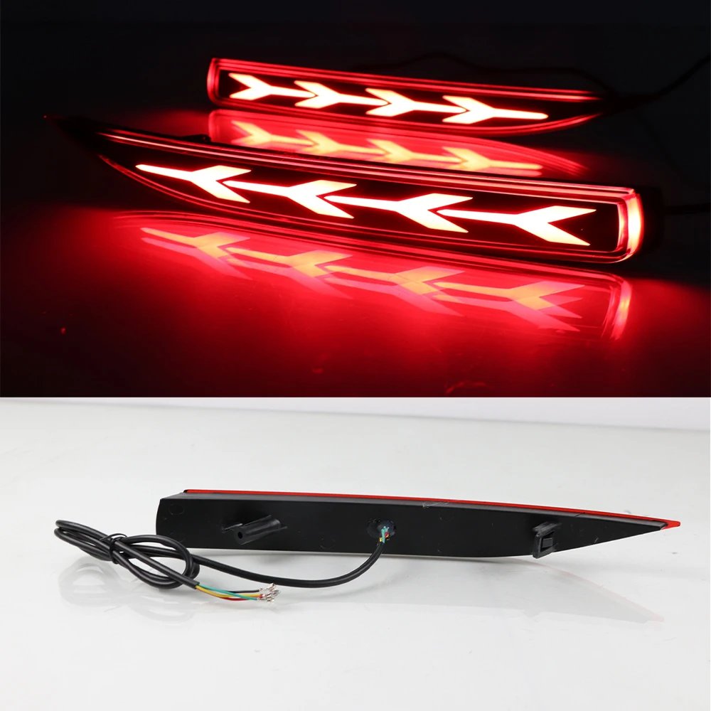 Новый Светодиодный отражатель для заднего бампера противотуманные стоп сигналы