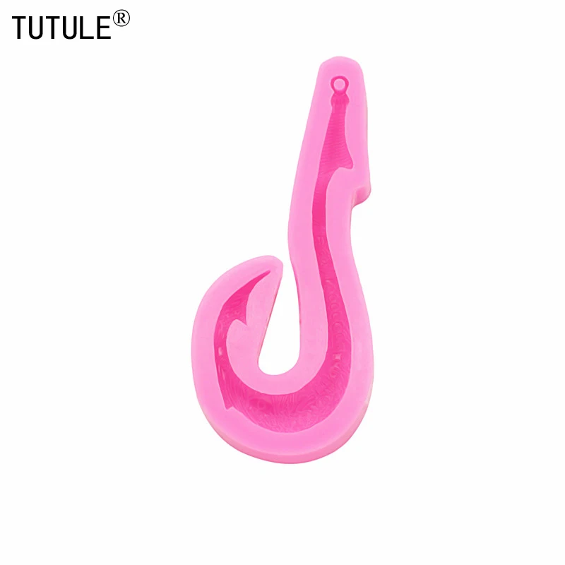Gadgets Fish hook silicone Keychain Silicone mold for crafts polymer clay Handmade resin necklace | Дом и сад