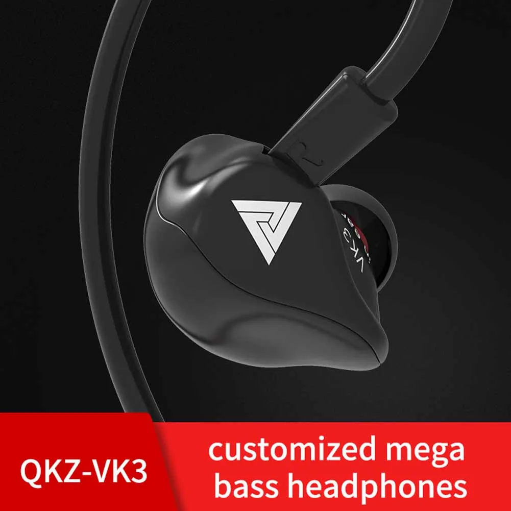 QKZ VK3 универсальные 3 5 мм наушники-вкладыши HiFi музыкальные проводные с микрофоном