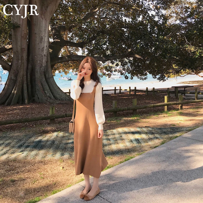 

Women Warm Sweater Dress Autumn Winter Elastic Stretch Long Sleeve Elegant A-Line Knitting Dress Female Sexy Slim Knit Dresses