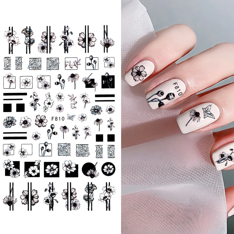 

1Sheet Flower Leaf Manicure Design Nail Art Decoration Nail Stickers