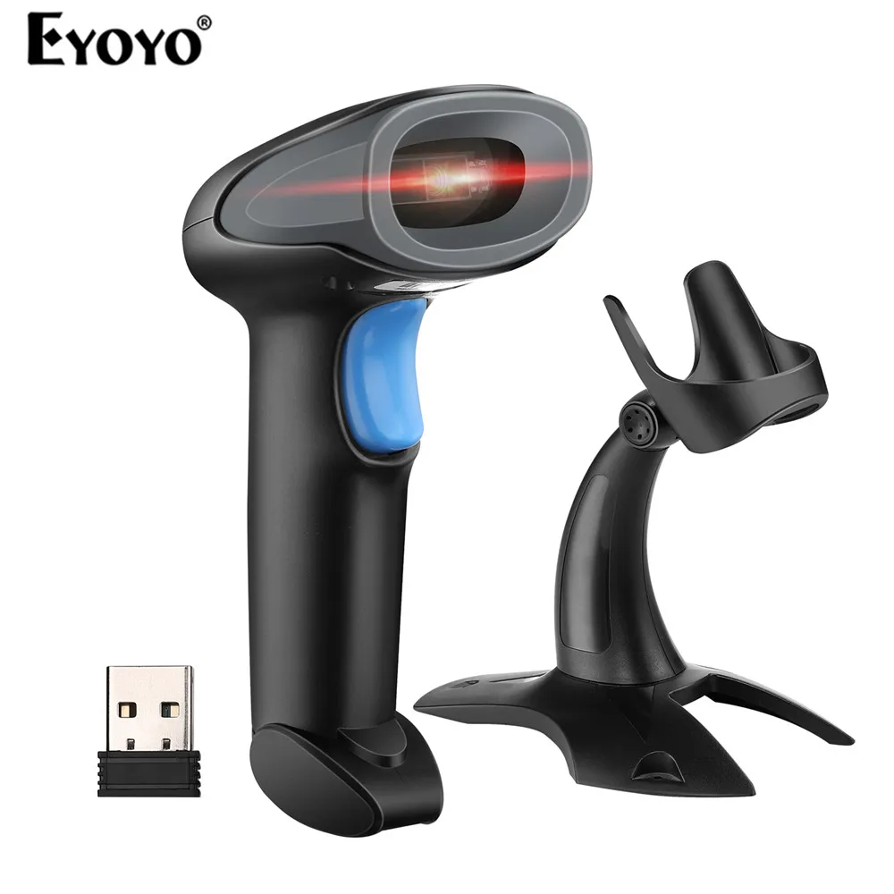 Сканер штрих-кода Eyoyo беспроводной 1D 2D 2 4 ГГц USB | Компьютеры и офис
