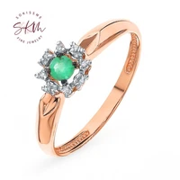 skm brand designer rings for women 14k rose gold engagement rings designer promise luxury gift for wife fine jewelry