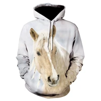 2021 hot sale sweatshirt men women 3d hoodies print brown horse animal pattern pullover unisex casual creative oversized hoodies