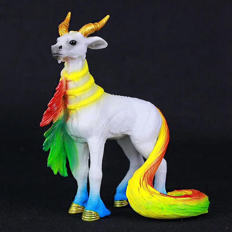 Красочная игрушка единорог моделирование мини модели с рисунками животных
