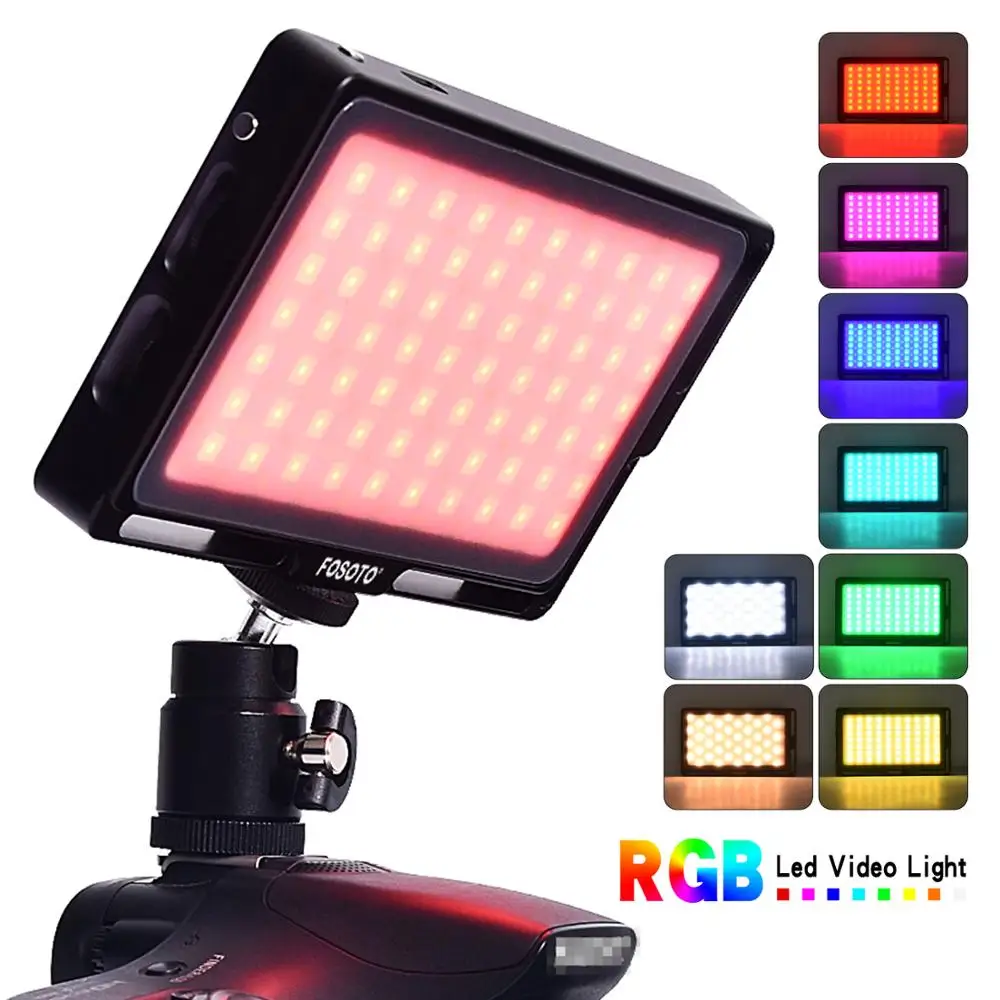 Fusitu FT 08 RGB светодиодный светильник для видео мини фотографии 2500 K 8500 с