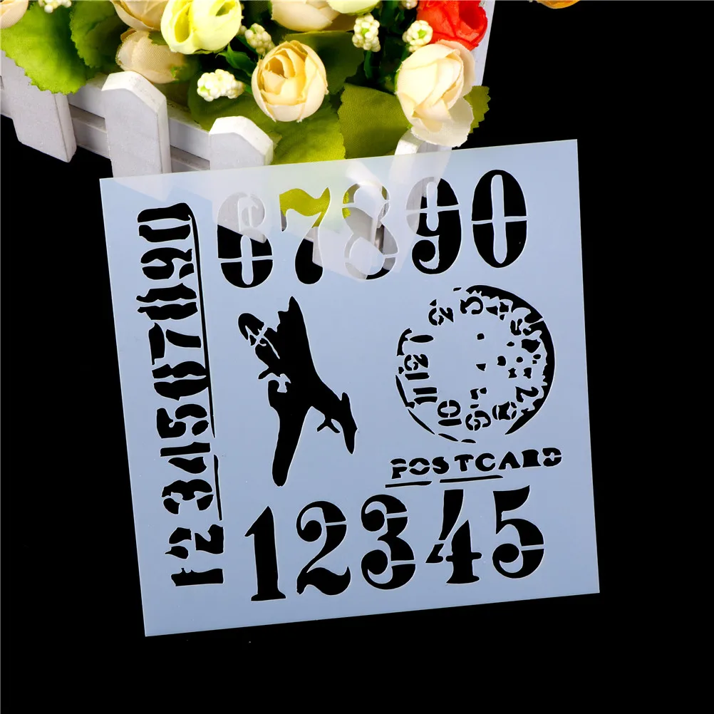 1 шт. трафареты для украшения стен скрапбукинга | Канцтовары офиса и дома