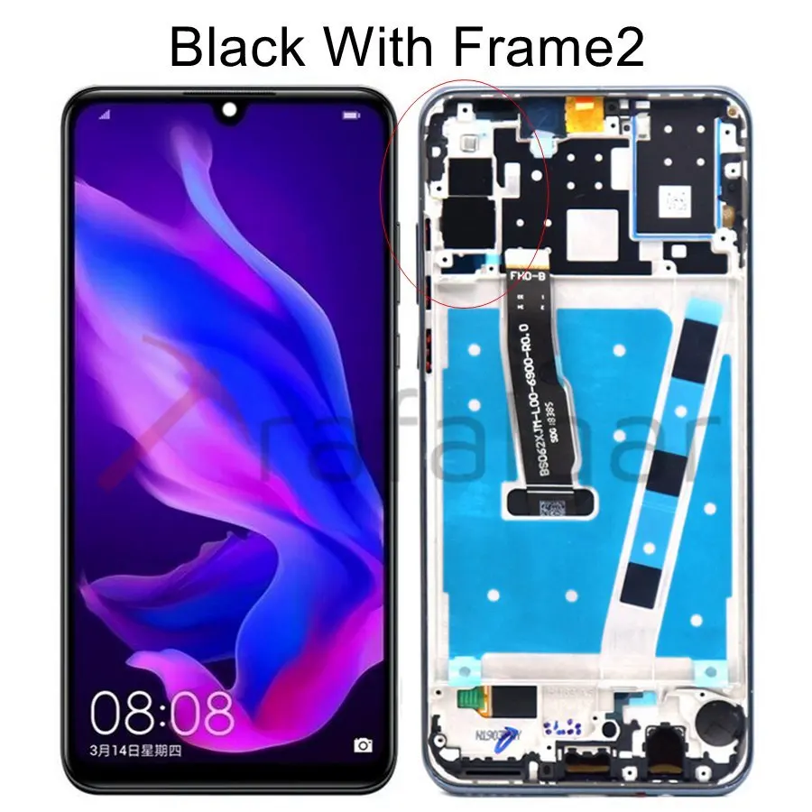 ЖК-дисплей для huawei P30 Lite, сенсорный ЖК-дисплей с рамкой, дигитайзер для huawei P30 Lite Nova 4E, замена дисплея