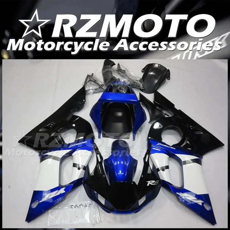 

4Gifts New ABS Fairings kit for YAMAHA YZF- R6 1998 1999 2000 2001 2002 98 99 00 01 02 Bodywork set black blue