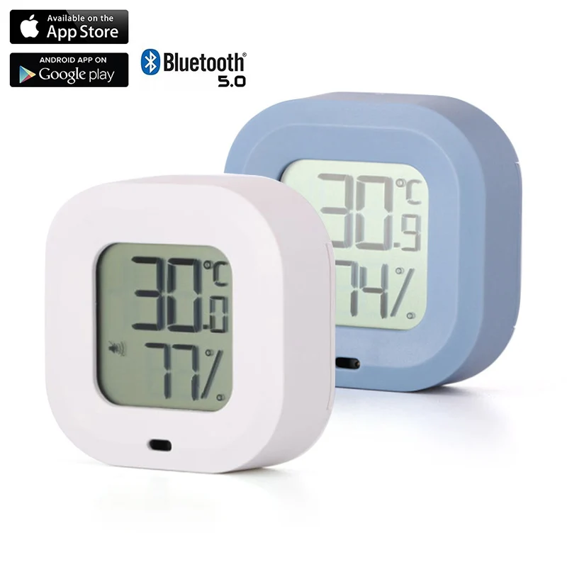 

2021 New Mini Digital BluetoothTemperature Humidity Sensor Alarm System Devices Smart Home Hygrometer Support SENSOR BLUE APP