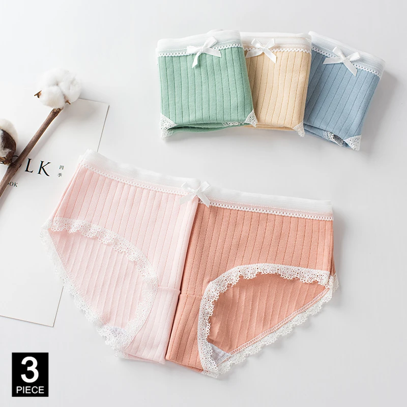 Хлопковые трусы сексуальные кружевные Для женщин нижнее бельё для девочек