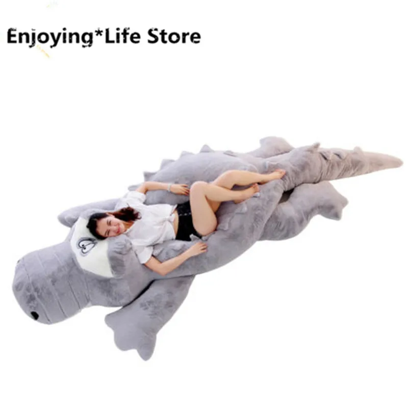 

Giant 3m Big Plush Gray Crocodile Bed Bedroom Furniture Matress Bed Cover Stuffed Animal Soft Toys Huge Cushion Pillow Gift