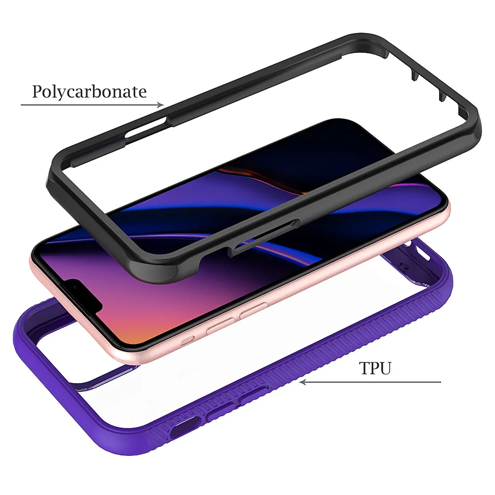 

360 Full Body Screen Protector Transparent Case For iPhone 12 Pro Max Mini 11 Xs X Xr 7 8 Plus Shockproof Phone Cover