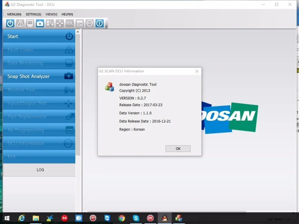 Диагностический инструмент Doosan DDT SCR + DPF G2 DCU ECU EURO6DIESEL OH60ScrScan Stage5 программпосылка