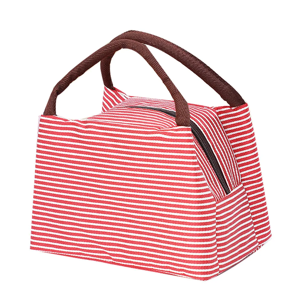 

Spot stripe lunch box small fresh lunch box stripe heat preservation lunch box aluminum foil lunch box bag