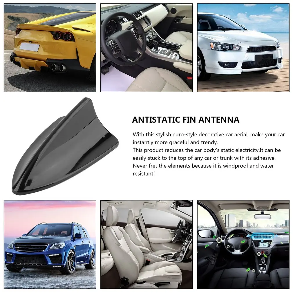 Universal Car Roof Shark Fin Decorative Aerial Antenna Cover Sticker Base Carbon Fiber Style For BMW/Honda/Toyota | Автомобили и