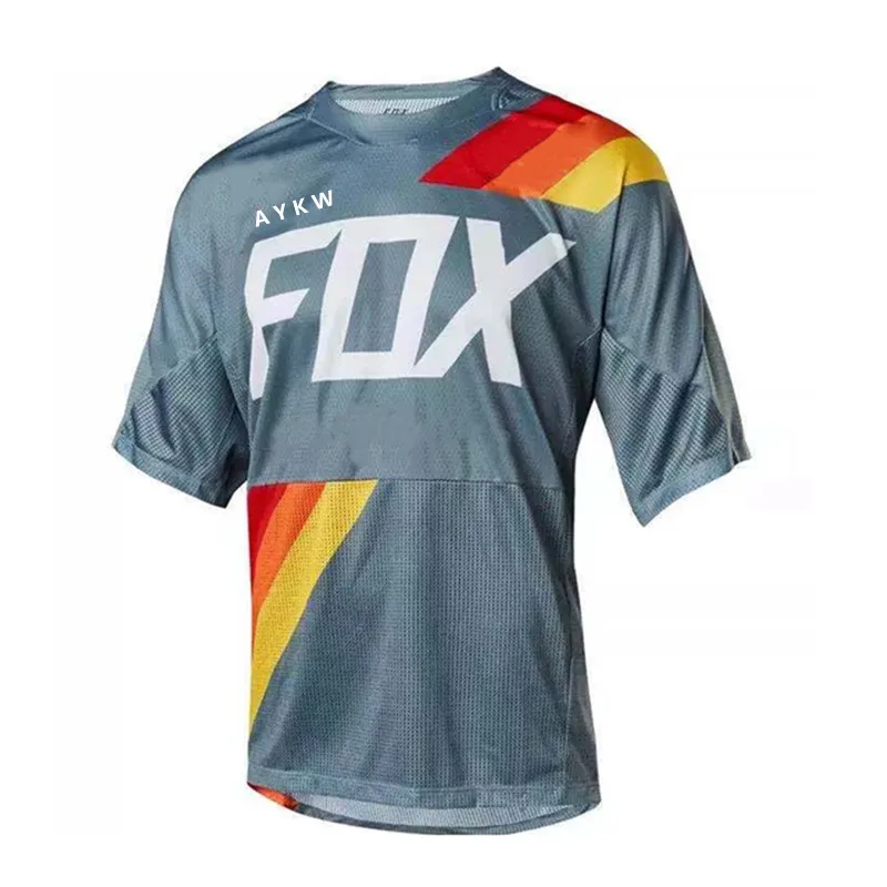 

2021 New Motorcycle Mountain Team Downhill Jersey MTB Offroad Bike Jersey Cross Country Mountain Fox Bike Jersey