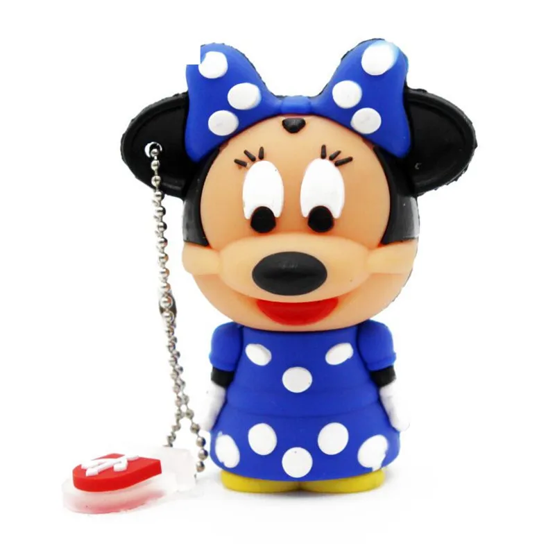 JASTER милый Микки Минни Маус USB флеш-накопитель Флешка 4 ГБ 8 ГБ 16 ГБ USB флешка Внешняя память накопитель 6 цветов - Цвет: Blue