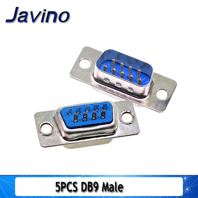 5PCS DB9 Female Male RS232 socket 9-pin serial port connector interface welding plate wire type metal shell DR9 | Обустройство дома